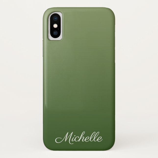 Personalisiert-grüner Ober Case-Mate iPhone Hülle (Rückseite)