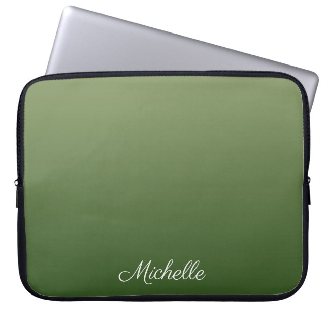 Personalisiert-grüner Ober Laptopschutzhülle (Vorderseite)