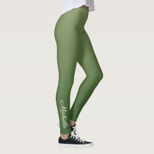Personalisiert-grüner Ober Leggings