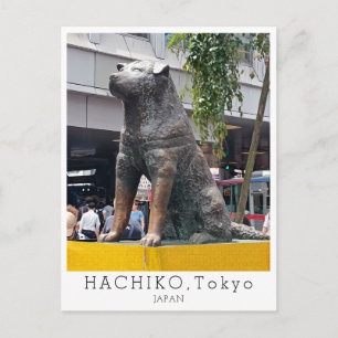 Personalisiert, Grüße aus TOKYO, Hachiko, Japan Postkarte