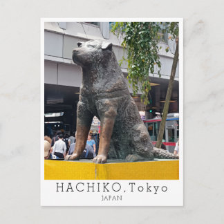 Personalisiert, Grüße aus TOKYO, Hachiko, Japan Postkarte