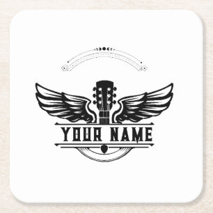 Personalisiert Guitar Player Gift Untersetzer