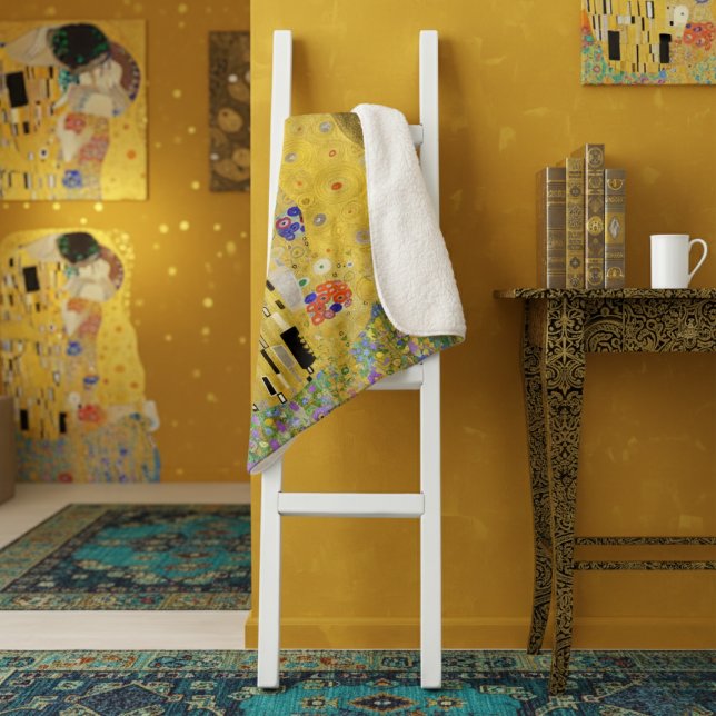 Personalisiert Gustav Klimt Die Botschaft der Kiss Sherpadecke (Von Creator hochgeladen)