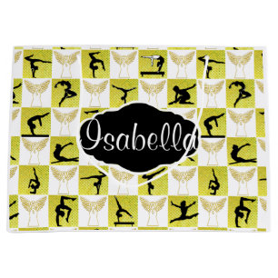 PERSONALISIERT GYMNAST CHRISTMAS ANGEL GIFT BAG GROßE GESCHENKTÜTE