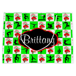 PERSONALISIERT GYMNASTICS CHRISTMAS GIFT BAG GROßE GESCHENKTÜTE