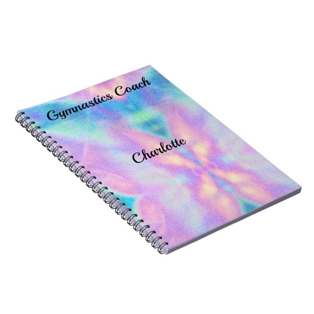 PERSONALISIERT - GYMNASTICS COACH SPIRAL NOTEBOOK NOTIZBLOCK (Rechte Seite)