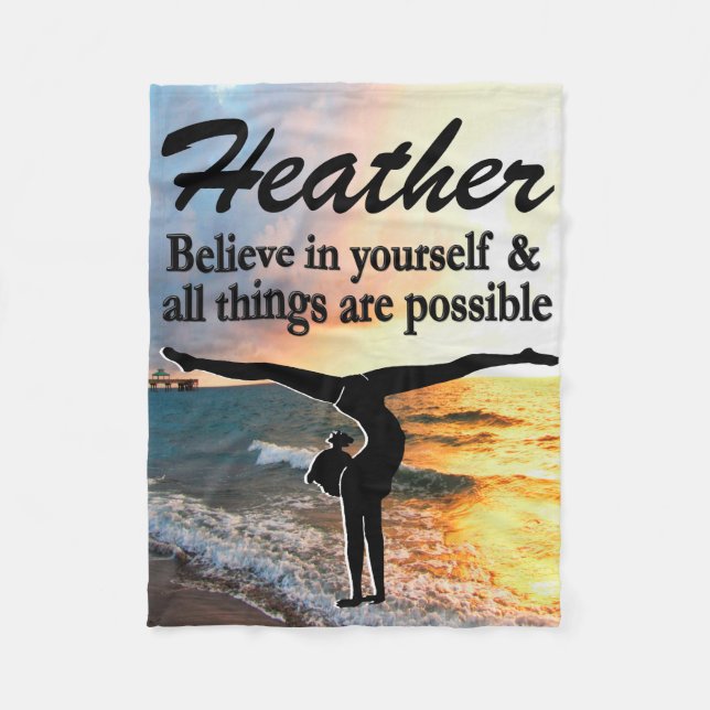 PERSONALISIERT GYMNASTICS CUSTOM FLEECKET FLEECEDECKE (Vorderseite)