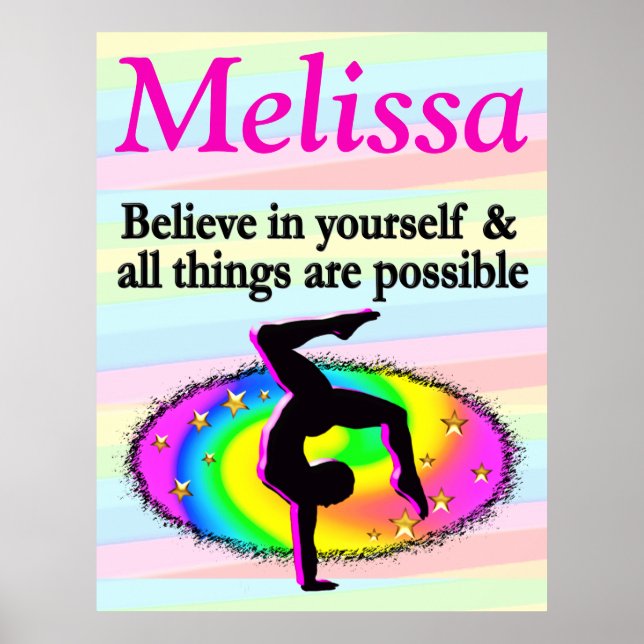 PERSONALISIERT GYMNASTICS GOAL AND DREAMS POSTER (Vorne)