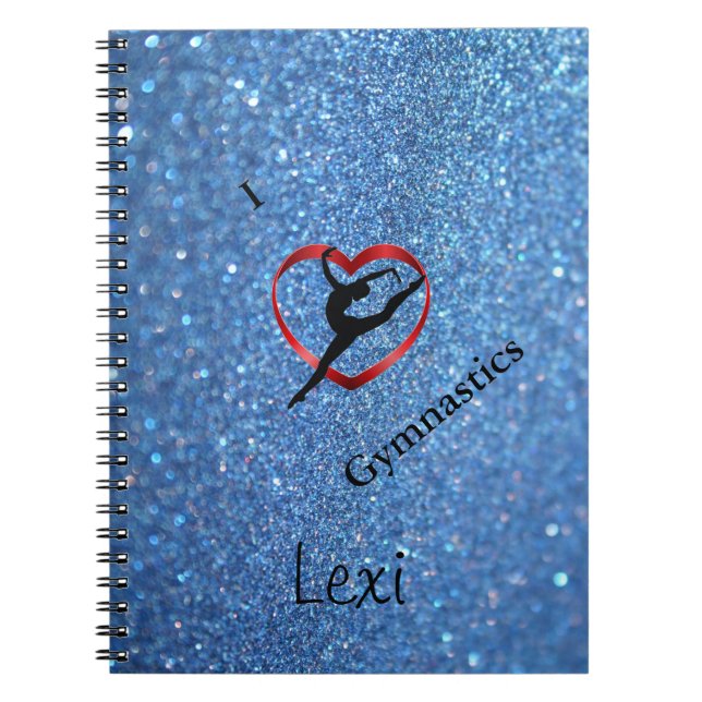 PERSONALISIERT GYMNASTICS NOTEBOOK NOTIZBLOCK (Vorderseite)