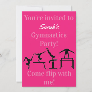 Personalisiert Gymnastik Geburtstagsparty Einladun