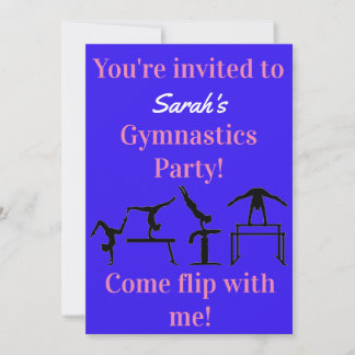 Personalisiert Gymnastik Geburtstagsparty Einladun