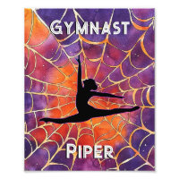 Personalisiert Gymnastik Halloween Spiderweb