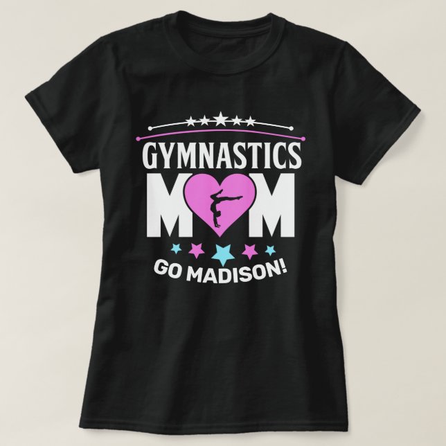 Personalisiert Gymnastik Mama T - Shirt (Design vorne)