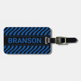 Personalisiert H Bar Blue Wave Gepäckanhänger