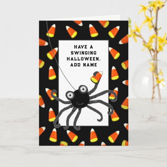 Personalisiert Halloween Karte (Gelbe Blume)