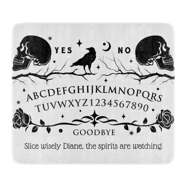 Personalisiert Halloween Ouija Schneidebrett (Vorderseite)
