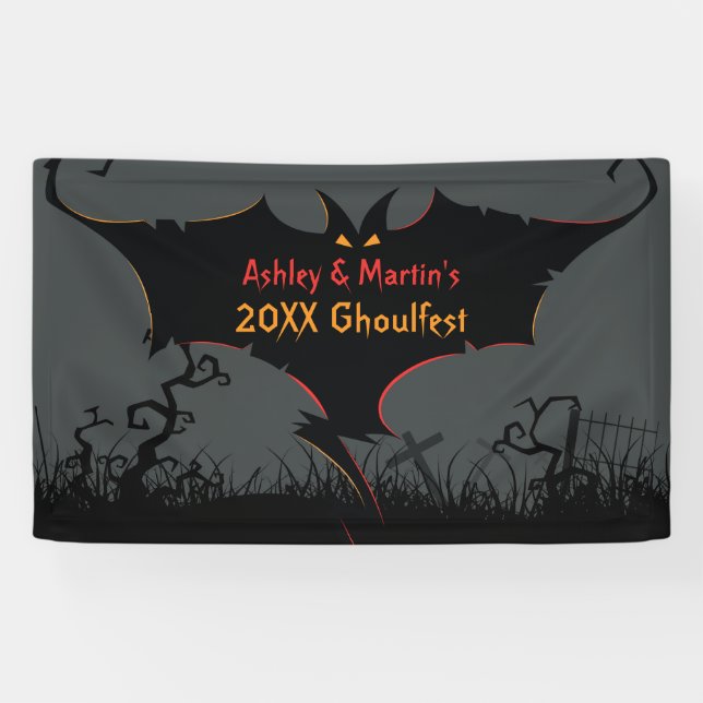 Personalisiert-Halloween-Party-Banner Beängstigend Banner (Horizontal)