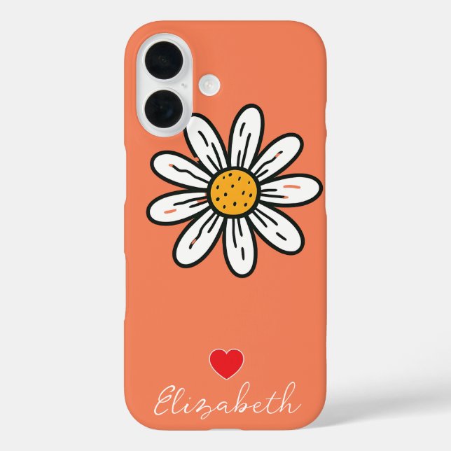 Personalisiert Hand Drop Niedlich Daisy Blütenmass Case-Mate iPhone Hülle (Rückseite)