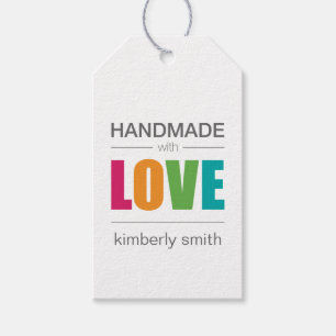 Personalisiert Handgefertigt mit Liebe Geschenkanhänger
