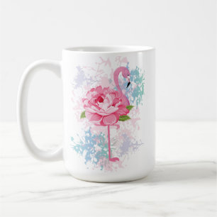 Personalisiert Handgemalt Rosa Flamingo Kaffeetasse