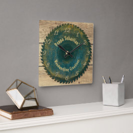 Personalisiert Handyman Woodworking Rustic Saw Bla Quadratische Wanduhr