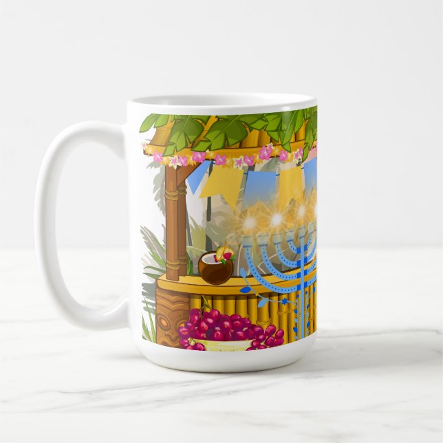 Personalisiert Hanukkah - Beach Theme Tiki Bar Kaffeetasse (Links)