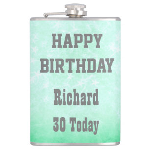 Personalisiert Happy 30. Geburtstag Design Flachmann