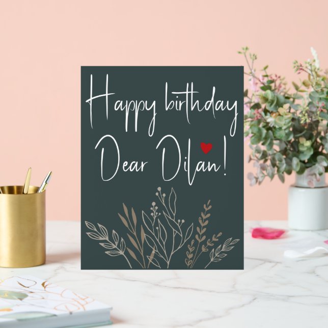 Personalisiert Happy Birthday Akronylic Sign Acrylschild (Hochzeit)