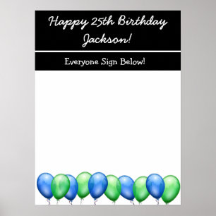 Personalisiert Happy Birthday Autographs Poster