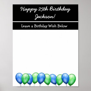 Personalisiert Happy Birthday Autographs Poster