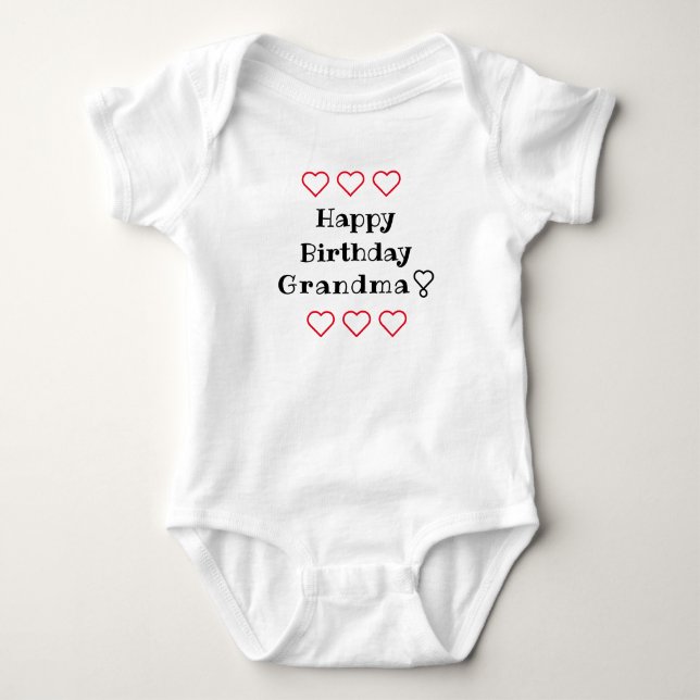 Personalisiert Happy Birthday Baby Onepiece, Strampler (Vorderseite)