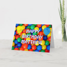 Personalisiert Happy Birthday Ball Pit Themed Boy' Karte