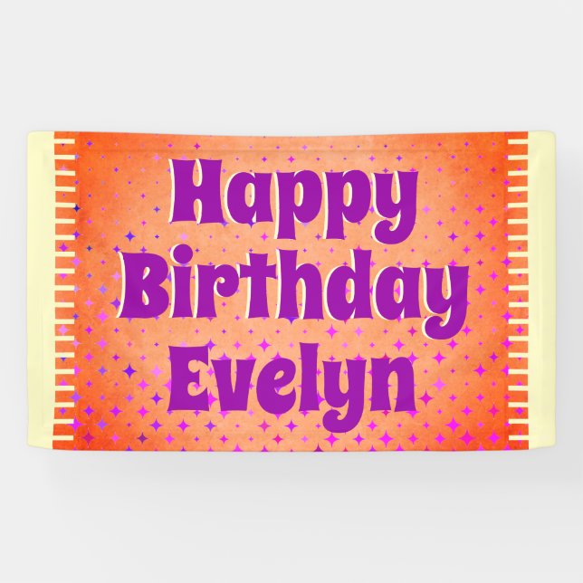 Personalisiert Happy Birthday Banner (Horizontal)