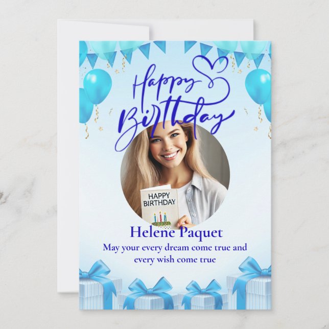 Personalisiert Happy Birthday Card Einladung (Vorderseite)