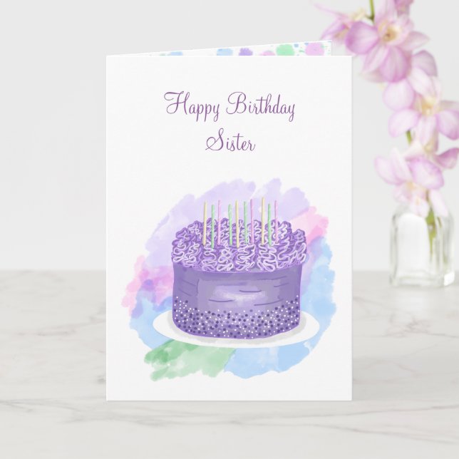 Personalisiert Happy Birthday Card für Schwester Karte