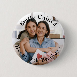 Personalisiert Happy Birthday Celebration Geschenk Button