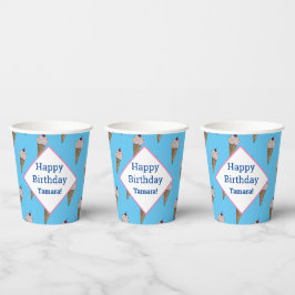 Personalisiert Happy Birthday Cups - Van Ice Cream Pappbecher