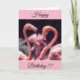 Personalisiert Happy Birthday Flamingos Card Karte