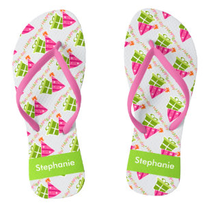 Personalisiert Happy Birthday Flip Flops