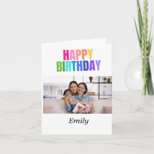 Personalisiert Happy Birthday Foto Name Quotes Karte