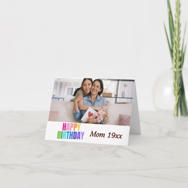 Personalisiert Happy Birthday Foto Name Quotes Karte (Vorderseite)