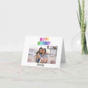 Personalisiert Happy Birthday Foto Name Quotes Karte