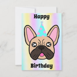 Personalisiert Happy Birthday French Bulldog Card