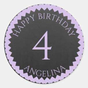 Personalisiert Happy Birthday geben Sie Ihren Name Runder Aufkleber