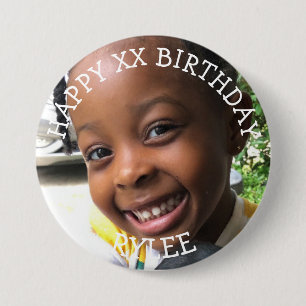 Personalisiert Happy Birthday Girl Button