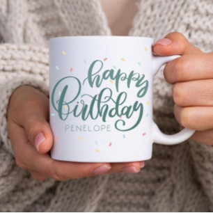 Personalisiert Happy Birthday Kaffeetasse