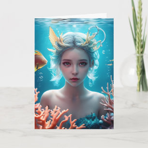 Personalisiert Happy Birthday Mermaid Karte