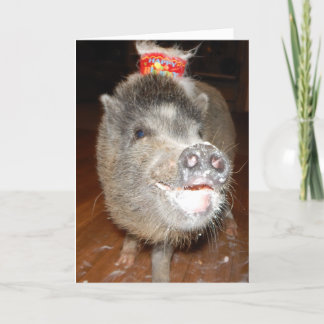Personalisiert Happy Birthday Mini Pig Karte