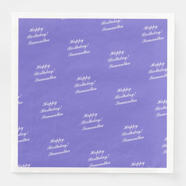 Personalisiert Happy Birthday Napkin - HAMbyWG Serviette (Vorderseite)