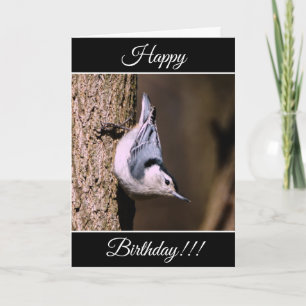 Personalisiert Happy Birthday Nuthatch Card Karte
